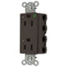 Bryant Hubbell Wiring Device-Kellems SNAPConnect Decorator Receptacle Hospital Grade 15A/125V LED Brown (SNAP2172L)