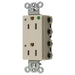 Bryant Hubbell Wiring Device-Kellems SNAPConnect Decorator Receptacle Hospital Grade 15A/125V LED Ivory (SNAP2172IL)