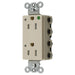 Bryant Hubbell Wiring Device-Kellems SNAPConnect Decorator Receptacle Hospital Grade 15A/125V LED Tamper-Resistant Ivory (SNAP2172ILTRA)