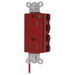 Bryant Hubbell Wiring Device-Kellems SNAPConnect Decorator Receptacle Hospital Grade 15A/125V Split Circuit Tamper-Resistant Red (SNAP2172RSCTRA)