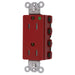 Bryant Hubbell Wiring Device-Kellems SNAPConnect Decorator Receptacle Hospital Grade 15A/125V Tamper-Resistant Red (SNAP2172RTRA)