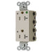 Bryant Hubbell Wiring Device-Kellems SNAPConnect Decorator Receptacle Hospital Grade 20A/125V LED Tamper-Resistant Light Almond (SNAP2182LALTRA)