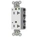 Bryant Hubbell Wiring Device-Kellems SNAPConnect Decorator Receptacle Hospital Grade 20A/125V LED White (SNAP2182WL)