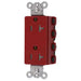 Bryant Hubbell Wiring Device-Kellems SNAPConnect Decorator Receptacle Hospital Grade 20A/125V Tamper-Resistant Red (SNAP2182RTRA)