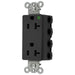 Bryant Hubbell Wiring Device-Kellems SNAPConnect Decorator Receptacle Hospital Grade 20A/125V USA Black (SNAP2182BKNA)