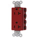 Bryant Hubbell Wiring Device-Kellems SNAPConnect Decorator Receptacle Hospital Grade 20A/125V USA Red (SNAP2182RNA)