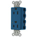 Bryant Hubbell Wiring Device-Kellems SNAPConnect Decorator Receptacles 15A/125V LED Blue (SNAP2152BLL)