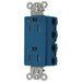 Bryant Hubbell Wiring Device-Kellems SNAPConnect Decorator Receptacles 15A/125V LED Tamper-Resistant Blue (SNAP2152BLLTRA)