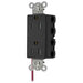 Bryant Hubbell Wiring Device-Kellems SNAPConnect Decorator Receptacles 15A/125V Split Circuit Tamper-Resistant Black (SNAP2152BKSCTRA)