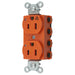 Bryant Hubbell Wiring Device-Kellems SNAPConnect Duplex Receptacle 15A/125V Ig LED Orange (SNAP5262IGL)