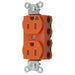 Bryant Hubbell Wiring Device-Kellems SNAPConnect Duplex Receptacle 15A/125V Ig Tamper-Resistant Orange ST2 (SNAP5262IGTRA)