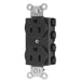 Bryant Hubbell Wiring Device-Kellems SNAPConnect Duplex Receptacle 15A/125V LED Black (SNAP5262BKL)