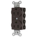 Bryant Hubbell Wiring Device-Kellems SNAPConnect Duplex Receptacle 15A/125V LED Brown (SNAP5262L)