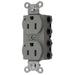 Bryant Hubbell Wiring Device-Kellems SNAPConnect Duplex Receptacle 15A/125V LED Gray (SNAP5262GYL)