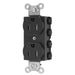 Bryant Hubbell Wiring Device-Kellems SNAPConnect Duplex Receptacle 15A/125V LED Tamper-Resistant Black ST2 (SNAP5262BKLTRA)