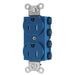 Bryant Hubbell Wiring Device-Kellems SNAPConnect Duplex Receptacle 15A/125V LED Tamper-Resistant Blue ST2 (SNAP5262BLLTRA)