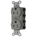 Bryant Hubbell Wiring Device-Kellems SNAPConnect Duplex Receptacle 15A/125V LED Tamper-Resistant Gray ST2 (SNAP5262GYLTRA)