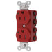 Bryant Hubbell Wiring Device-Kellems SNAPConnect Duplex Receptacle 15A/125V LED Tamper-Resistant Red ST2 (SNAP5262RLTRA)