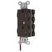 Bryant Hubbell Wiring Device-Kellems SNAPConnect Duplex Receptacle 15A/125V Split Circuit Tamper-Resistant Brown (SNAP5262SCTRA)