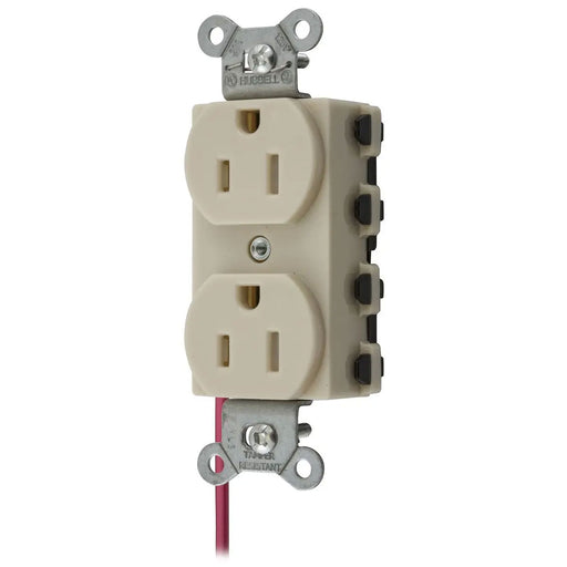 Bryant Hubbell Wiring Device-Kellems SNAPConnect Duplex Receptacle 15A/125V Split Circuit Tamper-Resistant Ivory (SNAP5262ISCTRA)