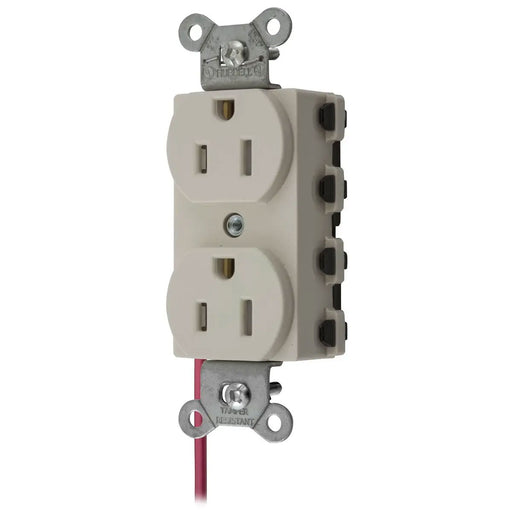 Bryant Hubbell Wiring Device-Kellems SNAPConnect Duplex Receptacle 15A/125V Split Circuit Tamper-Resistant Light Almond (SNAP5262LASCTRA)