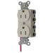Bryant Hubbell Wiring Device-Kellems SNAPConnect Duplex Receptacle 15A/125V Split Circuit Tamper-Resistant Light Almond (SNAP5262LASCTRA)