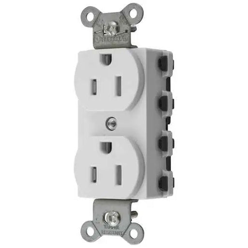 Bryant Hubbell Wiring Device-Kellems SNAPConnect Duplex Receptacle 15A/125V Tamper-Resistant White ST2 (SNAP5262WTRA)