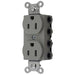 Bryant Hubbell Wiring Device-Kellems SNAPConnect Duplex Receptacle 15A/125V USA Gray (SNAP5262GYNA)