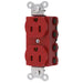 Bryant Hubbell Wiring Device-Kellems SNAPConnect Duplex Receptacle 15A/125V USA Red (SNAP5262RNA)