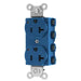 Bryant Hubbell Wiring Device-Kellems SNAPConnect Duplex Receptacle 20A/125V LED Blue (SNAP5362BLL)