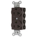 Bryant Hubbell Wiring Device-Kellems SNAPConnect Duplex Receptacle 20A/125V LED Brown (SNAP5362L)