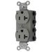 Bryant Hubbell Wiring Device-Kellems SNAPConnect Duplex Receptacle 20A/125V LED Gray (SNAP5362GYL)