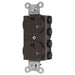 Bryant Hubbell Wiring Device-Kellems SNAPConnect Duplex Receptacle 20A/125V LED Tamper-Resistant Brown ST2 (SNAP5362LTRA)