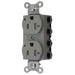 Bryant Hubbell Wiring Device-Kellems SNAPConnect Duplex Receptacle 20A/125V LED Tamper-Resistant Gray ST2 (SNAP5362GYLTRA)