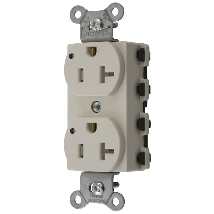 Bryant Hubbell Wiring Device-Kellems SNAPConnect Duplex Receptacle 20A/125V LED Tamper-Resistant Light Almond ST2 (SNAP5362LALTRA)