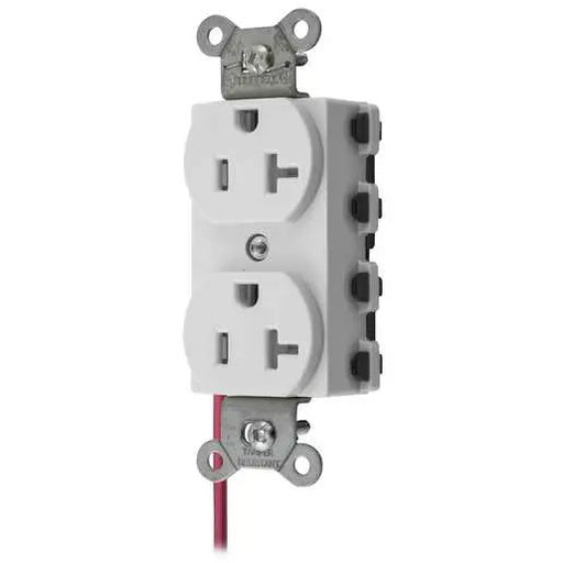 Bryant Hubbell Wiring Device-Kellems SNAPConnect Duplex Receptacle 20A/125V Split Circuit Tamper-Resistant White (SNAP5362WSCTRA)