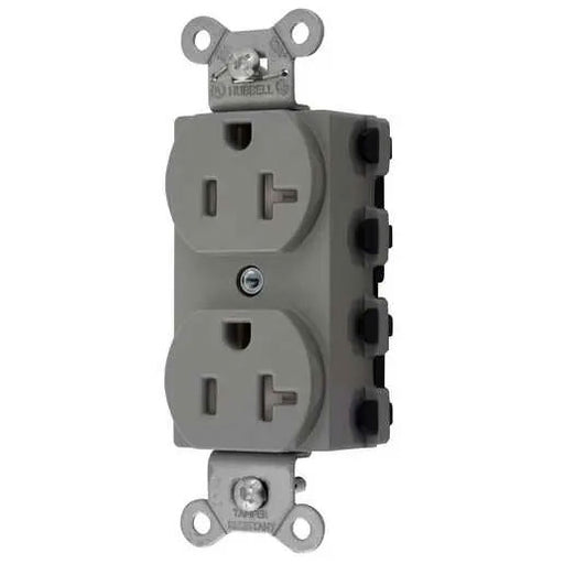 Bryant Hubbell Wiring Device-Kellems SNAPConnect Duplex Receptacle 20A/125V Tamper-Resistant Gray (SNAP5362GYTRA)