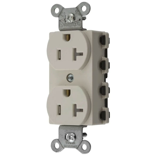 Bryant Hubbell Wiring Device-Kellems SNAPConnect Duplex Receptacle 20A/125V Tamper-Resistant Light Almond (SNAP5362LATRA)