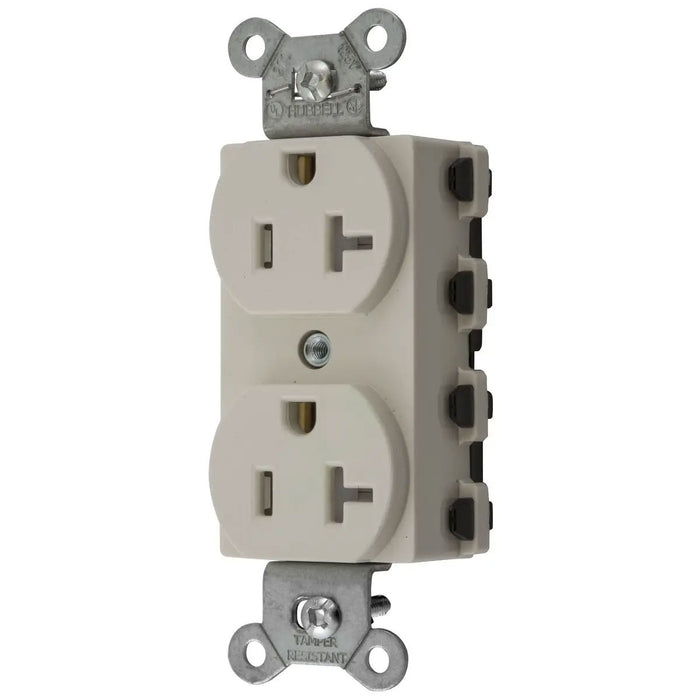 Bryant Hubbell Wiring Device-Kellems SNAPConnect Duplex Receptacle 20A/125V Tamper-Resistant Light Almond (SNAP5362LATRA)