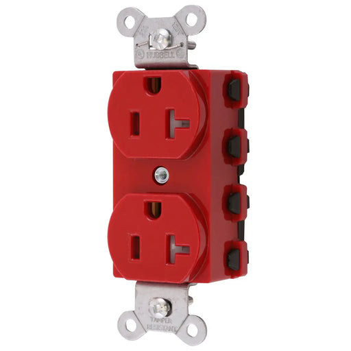 Bryant Hubbell Wiring Device-Kellems SNAPConnect Duplex Receptacle 20A/125V Tamper-Resistant Red (SNAP5362RTRA)