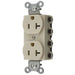 Bryant Hubbell Wiring Device-Kellems SNAPConnect Duplex Receptacle 20A/125V USA Ivory (SNAP5362INA)