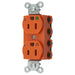 Bryant Hubbell Wiring Device-Kellems SNAPConnect Duplex Receptacle Hospital Grade 15A/125V Isolated Ground LED Orange (SNAP8200IGL)