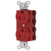 Bryant Hubbell Wiring Device-Kellems SNAPConnect Duplex Receptacle Hospital Grade 15A/125V Isolated Ground Tamper-Resistant Red (SNAP8200RIGTRA)