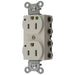 Bryant Hubbell Wiring Device-Kellems SNAPConnect Duplex Receptacle Hospital Grade 15A/125V LED Light Almond (SNAP8200LAL)