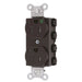 Bryant Hubbell Wiring Device-Kellems SNAPConnect Duplex Receptacle Hospital Grade 15A/125V LED Tamper-Resistant Brown (SNAP8200LTRA)