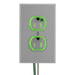 Bryant Hubbell Wiring Device-Kellems SNAPConnect Duplex Receptacle Hospital Grade 15A/125V LED Tamper-Resistant Gray (SNAP8200GYLTR)