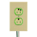 Bryant Hubbell Wiring Device-Kellems SNAPConnect Duplex Receptacle Hospital Grade 15A/125V LED Tamper-Resistant Ivory (SNAP8200ILTR)