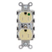 Bryant Hubbell Wiring Device-Kellems SNAPConnect Duplex Receptacle Hospital Grade 15A/125V LED Tamper-Resistant Ivory (SNAP8200ILTR)