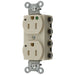 Bryant Hubbell Wiring Device-Kellems SNAPConnect Duplex Receptacle Hospital Grade 15A/125V LED Tamper-Resistant Ivory (SNAP8200ILTRA)