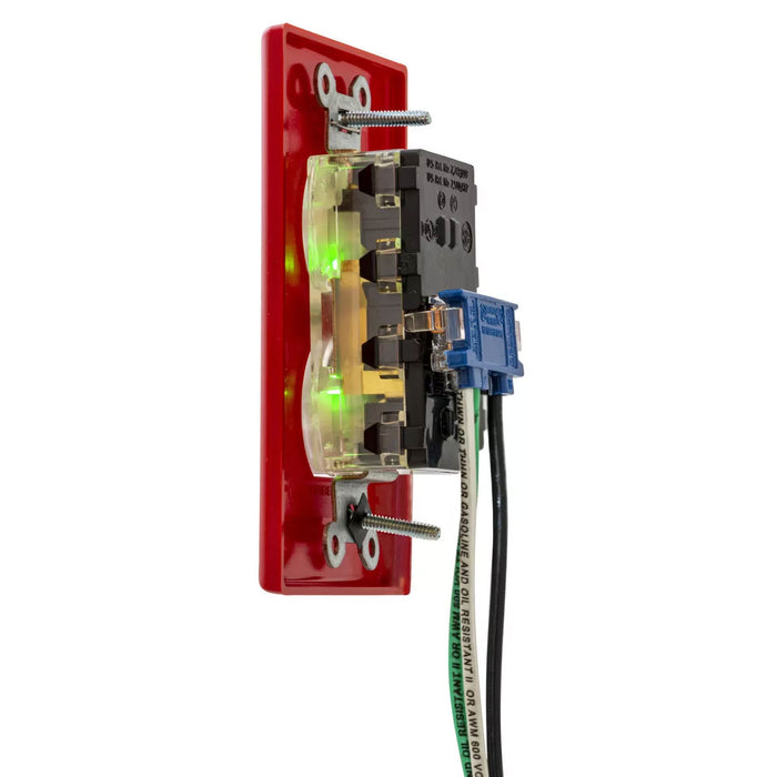 Bryant Hubbell Wiring Device-Kellems SNAPConnect Duplex Receptacle Hospital Grade 15A/125V LED Tamper-Resistant Red (SNAP8200RLTR)